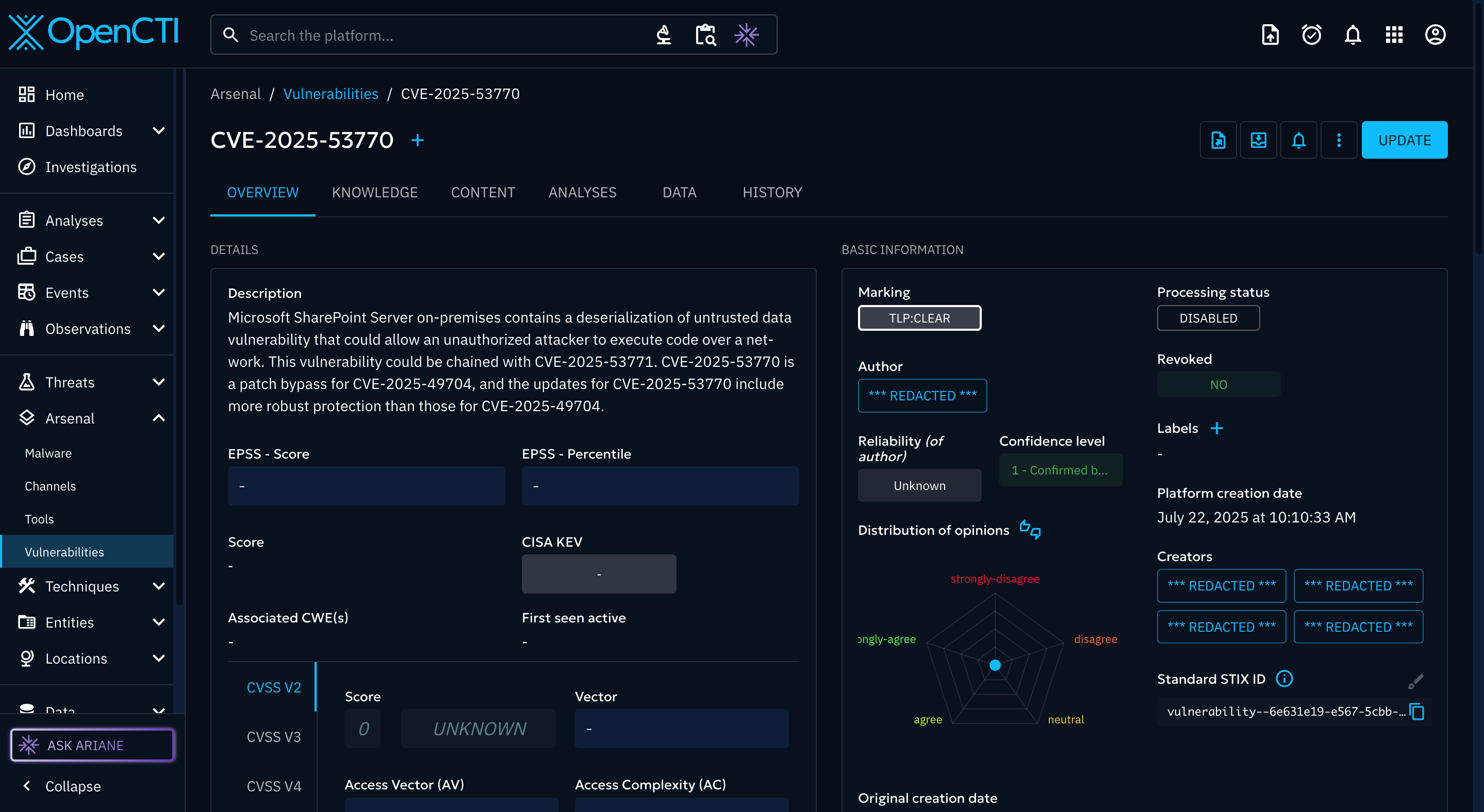 OpenCTI 2025-53770 not enriched OpenCTI 2025-53770 not enriched