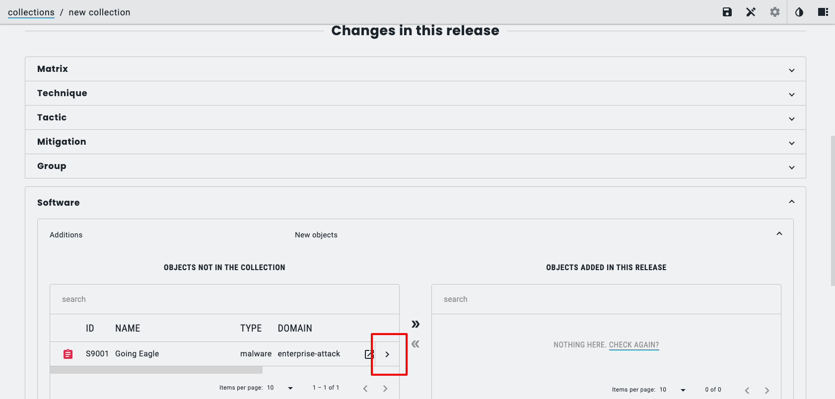 ATT&CK Workbench add object to custom collection ATT&CK Workbench add object to custom collection