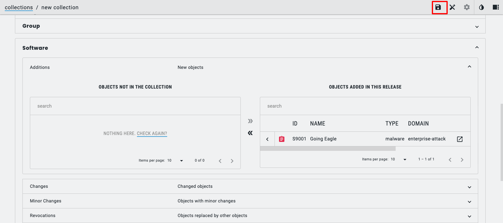 ATT&CK Workbench add object to custom collection ATT&CK Workbench add object to custom collection