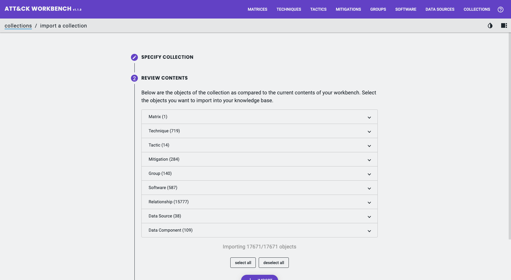 ATT&CK Workbench Import Collection ATT&CK Workbench Import Collection